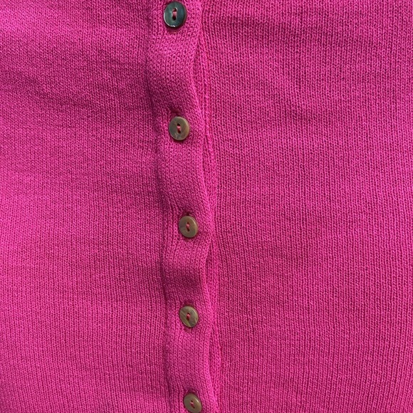 Vintage Hot Pink Button Down Halter Wool Long Maxi Dress! - Picture 6 of 6